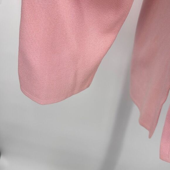 Exclusively Misook Open Front Collared Side‎ Slit Cardigan Jacket Pink S - Picture 10 of 13
